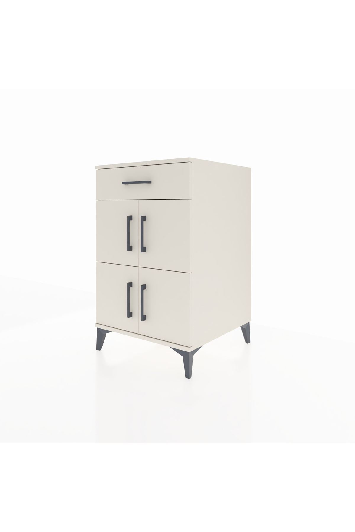 Kronos Komodin Tek Raflı Tek Çekmeceli 4 Kapaklı 60x59x96 - S80M021V1C