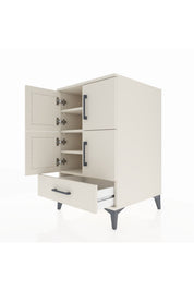 Kronos Komodin 4 Raflı Tek Çekmeceli 4 Kapaklı 60x59x96 - S80M020V1C