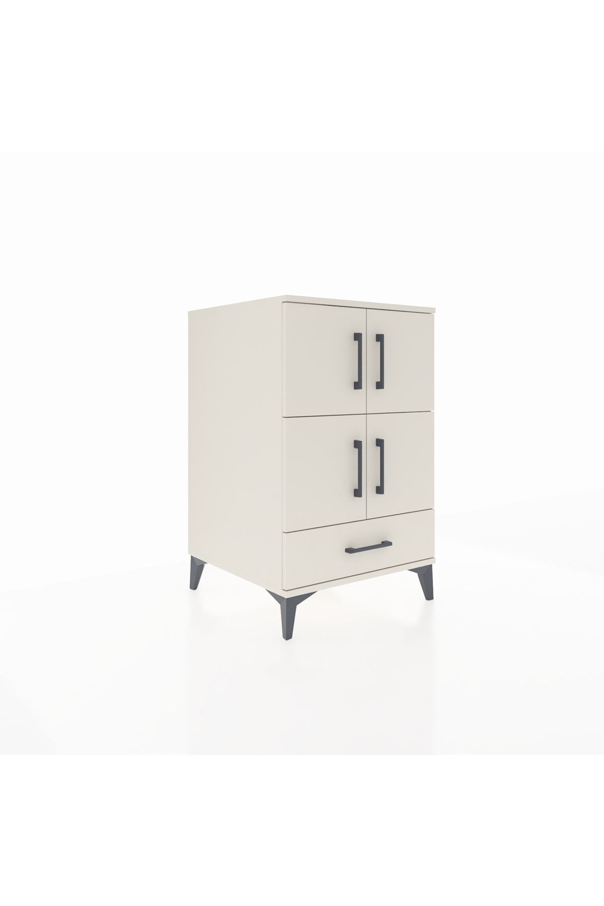 Kronos Komodin 4 Raflı Tek Çekmeceli 4 Kapaklı 60x59x96 - S80M020V1C