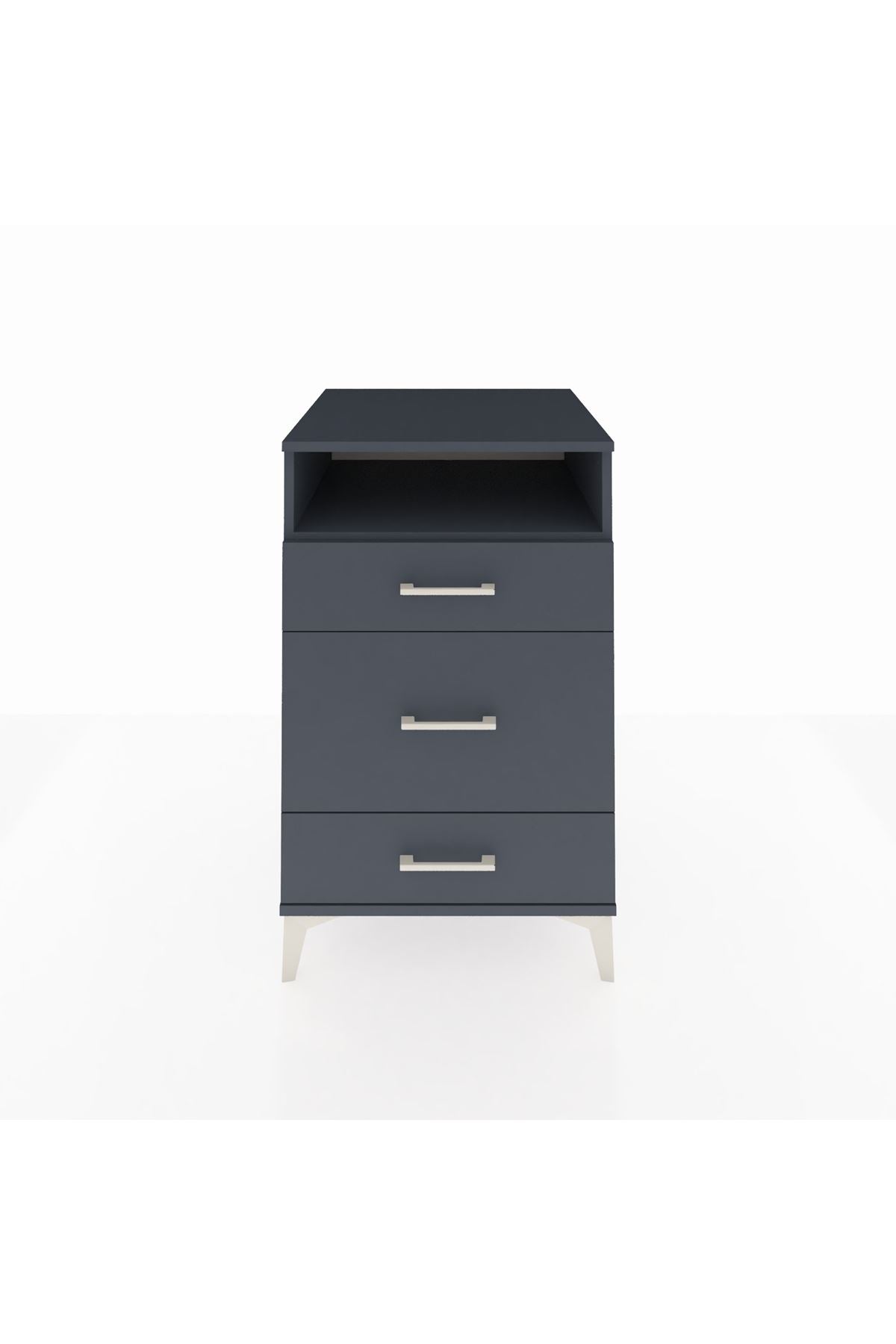 Kronos Komodin Tek Raflı 3 Çekmeceli 60x59x96 - S80M018V5C