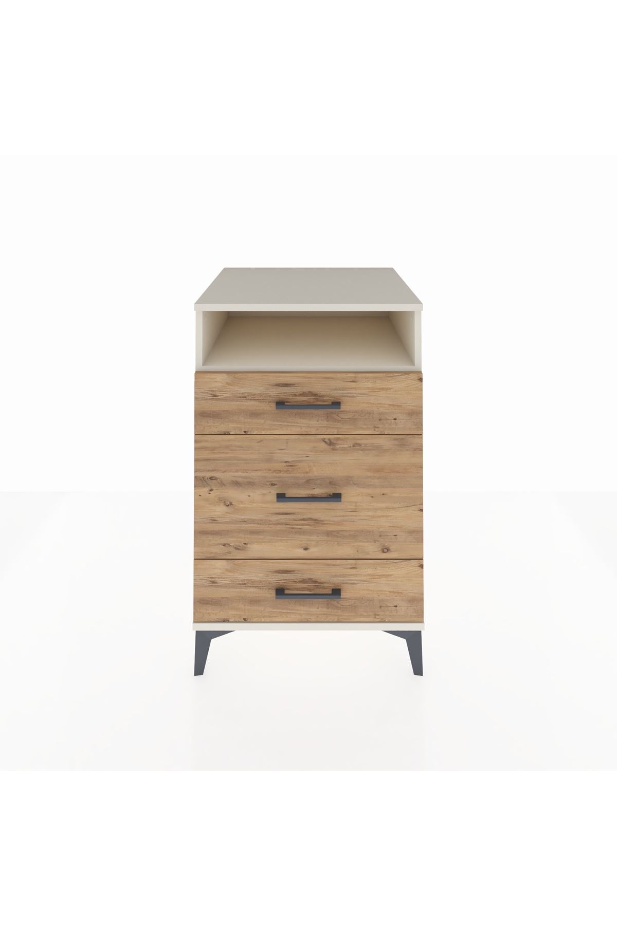Kronos Komodin Tek Raflı 3 Çekmeceli 60x59x96 - S80M018V3C