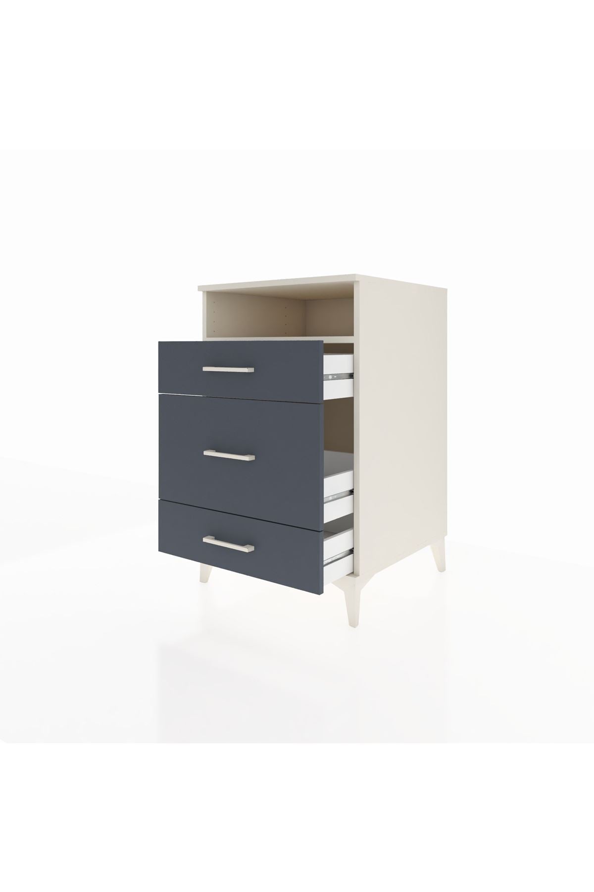 Kronos Komodin Tek Raflı 3 Çekmeceli 60x59x96 - S80M018V2C