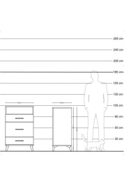 Kronos Komodin Tek Raflı 3 Çekmeceli 60x59x96 - S80M018V1C