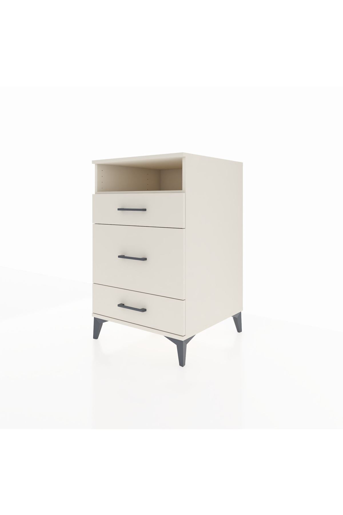 Kronos Komodin Tek Raflı 3 Çekmeceli 60x59x96 - S80M018V1C