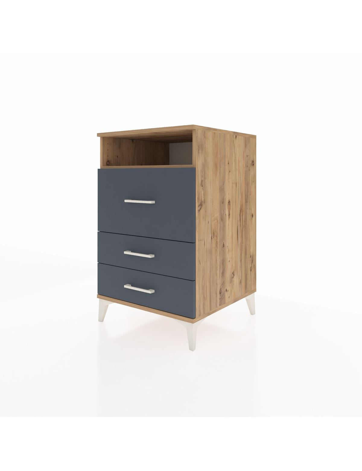 Kronos Komodin Tek Raflı 3 Çekmeceli 60x59x96 - S80M016V8C