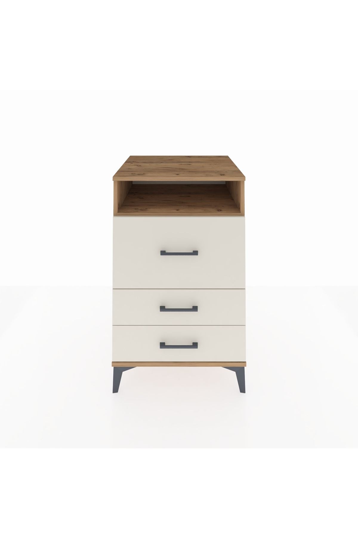 Kronos Komodin Tek Raflı 3 Çekmeceli 60x59x96 - S80M016V7C