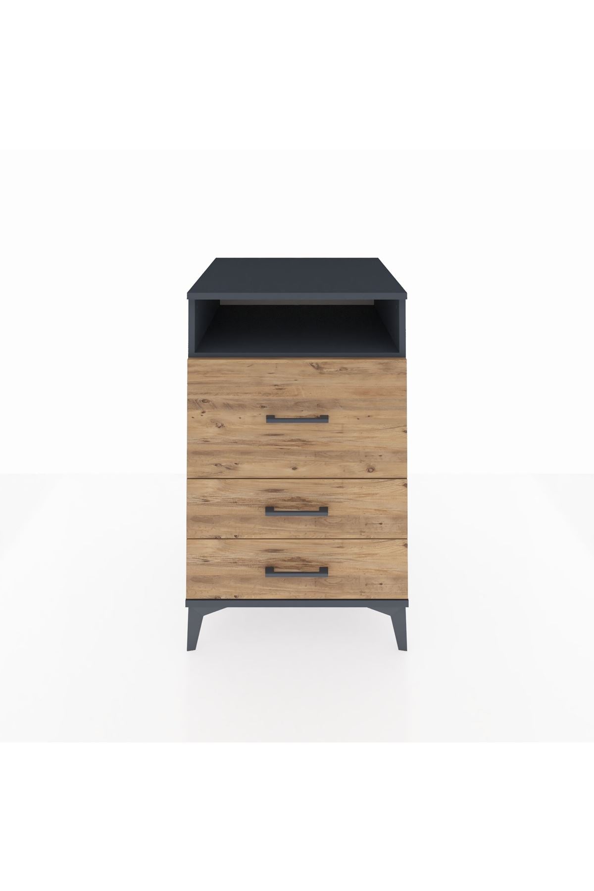 Kronos Komodin Tek Raflı 3 Çekmeceli 60x59x96 - S80M016V6C
