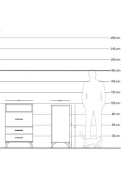 Kronos Komodin Tek Raflı 3 Çekmeceli 60x59x96 - S80M016V6C