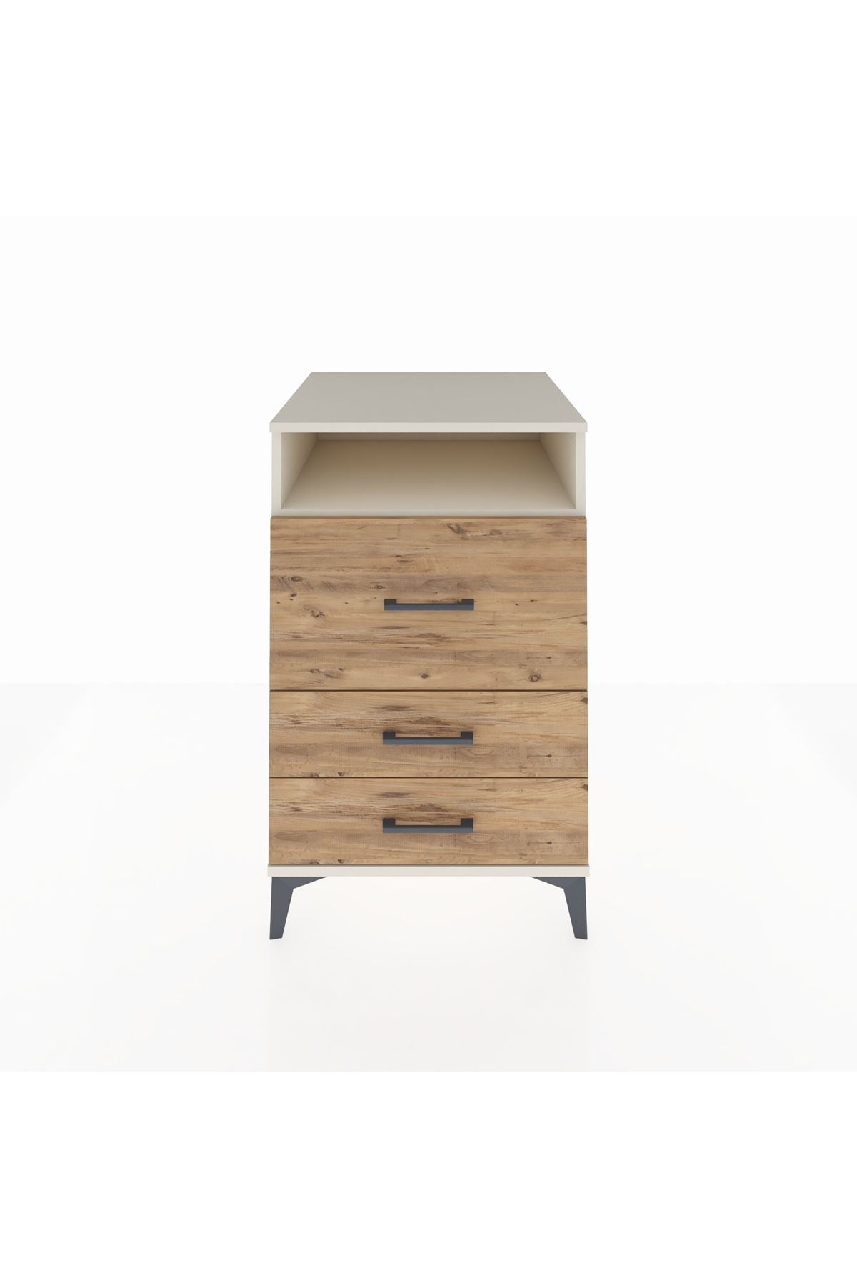 Kronos Komodin Tek Raflı 3 Çekmeceli 60x59x96 - S80M016V3C