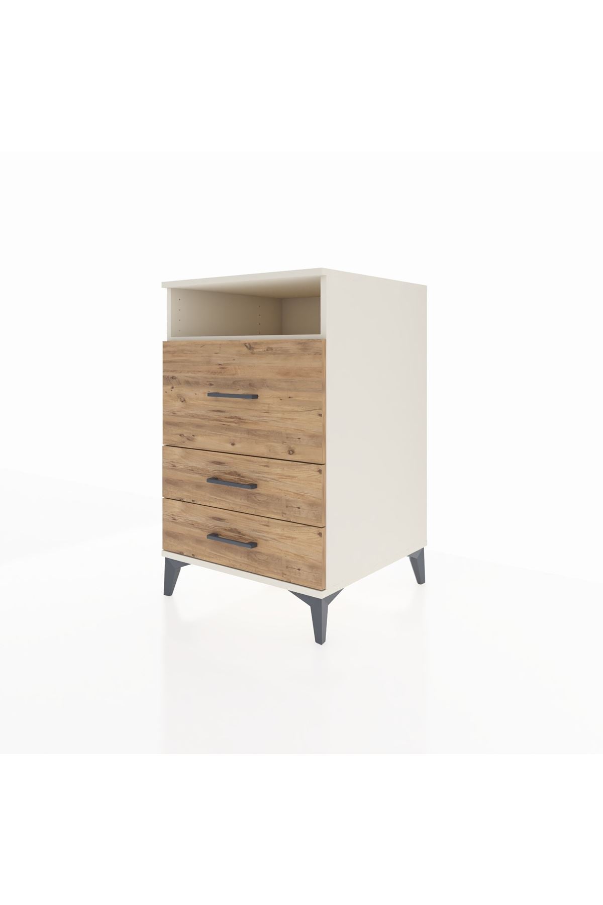 Kronos Komodin Tek Raflı 3 Çekmeceli 60x59x96 - S80M016V3C