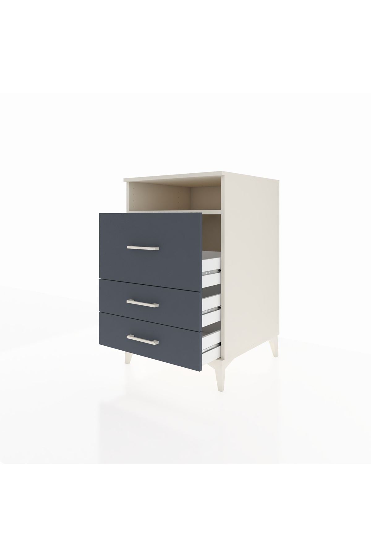 Kronos Komodin Tek Raflı 3 Çekmeceli 60x59x96 - S80M016V2C