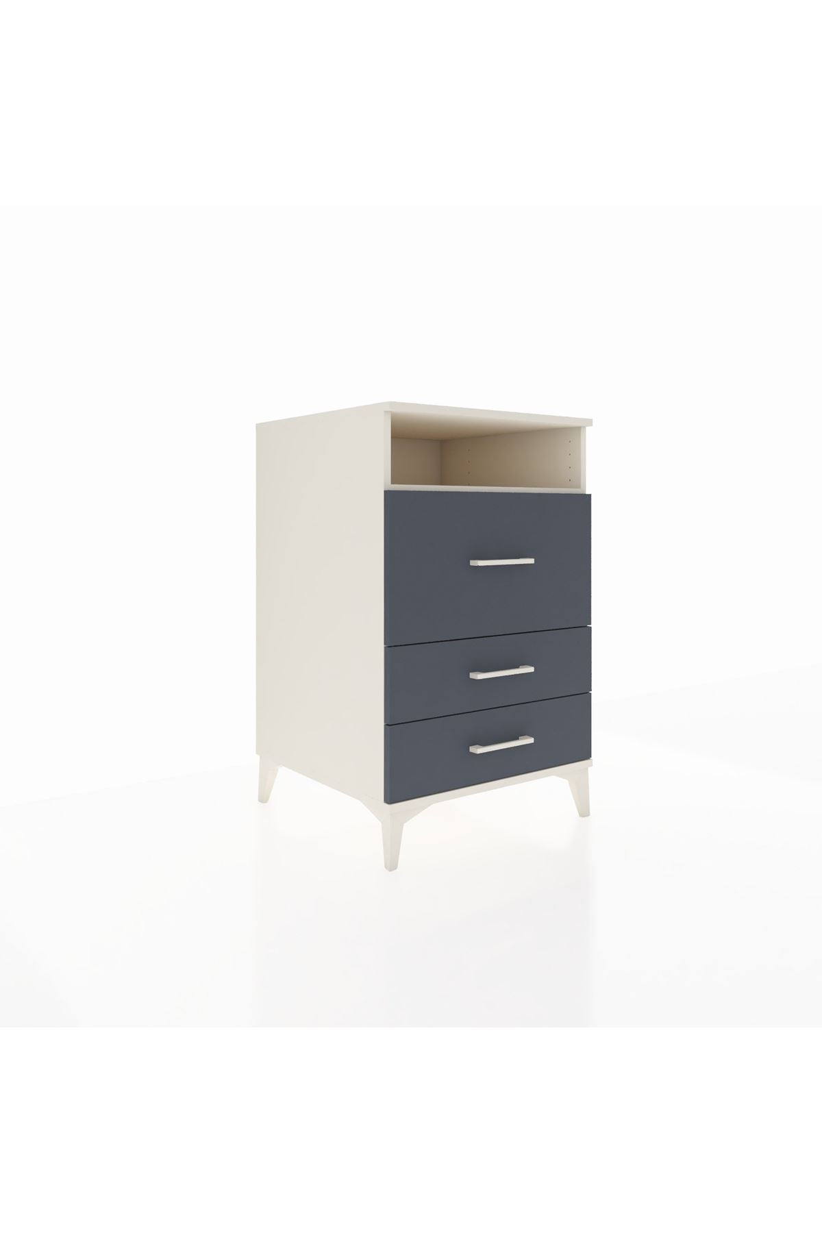 Kronos Komodin Tek Raflı 3 Çekmeceli 60x59x96 - S80M016V2C