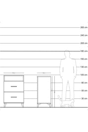 Kronos Komodin Tek Raflı 2 Çekmeceli 60x59x96 - S80M014V3C