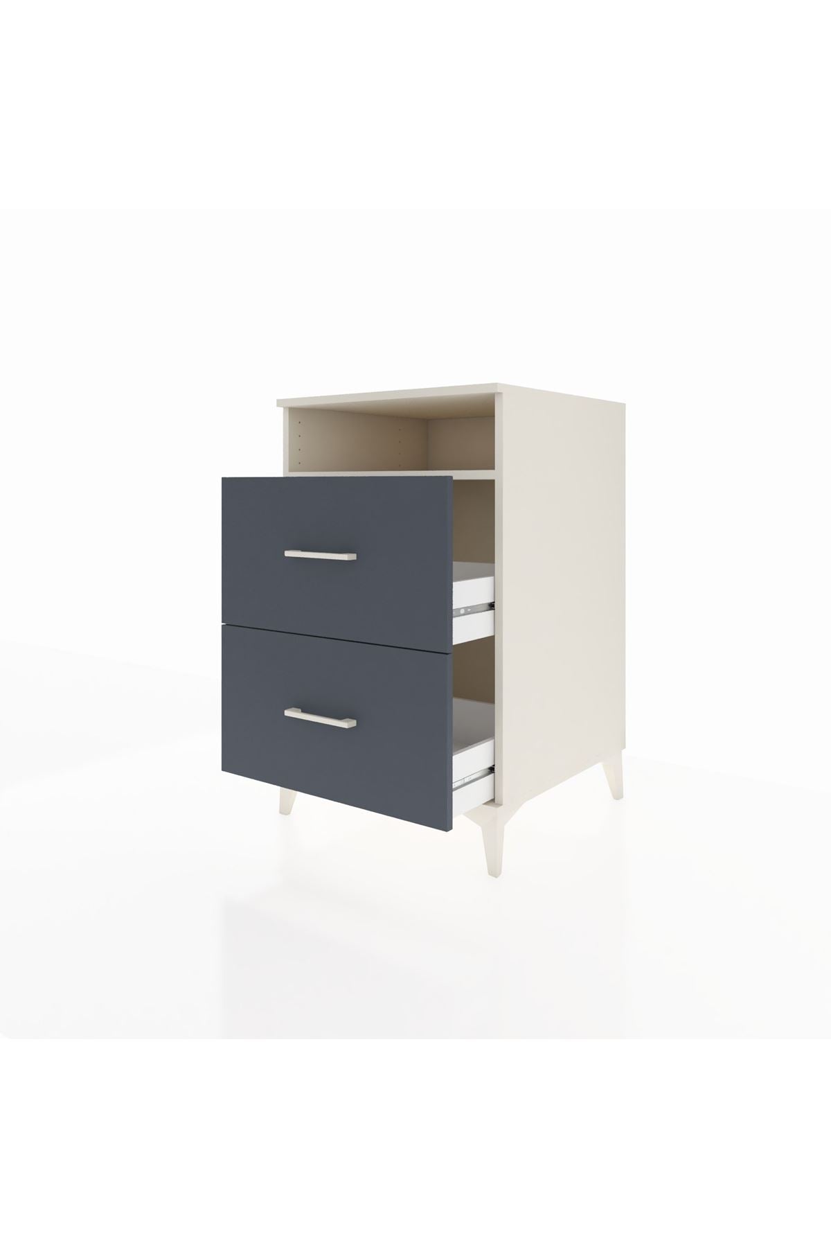 Kronos Komodin Tek Raflı 2 Çekmeceli 60x59x96 - S80M014V2C