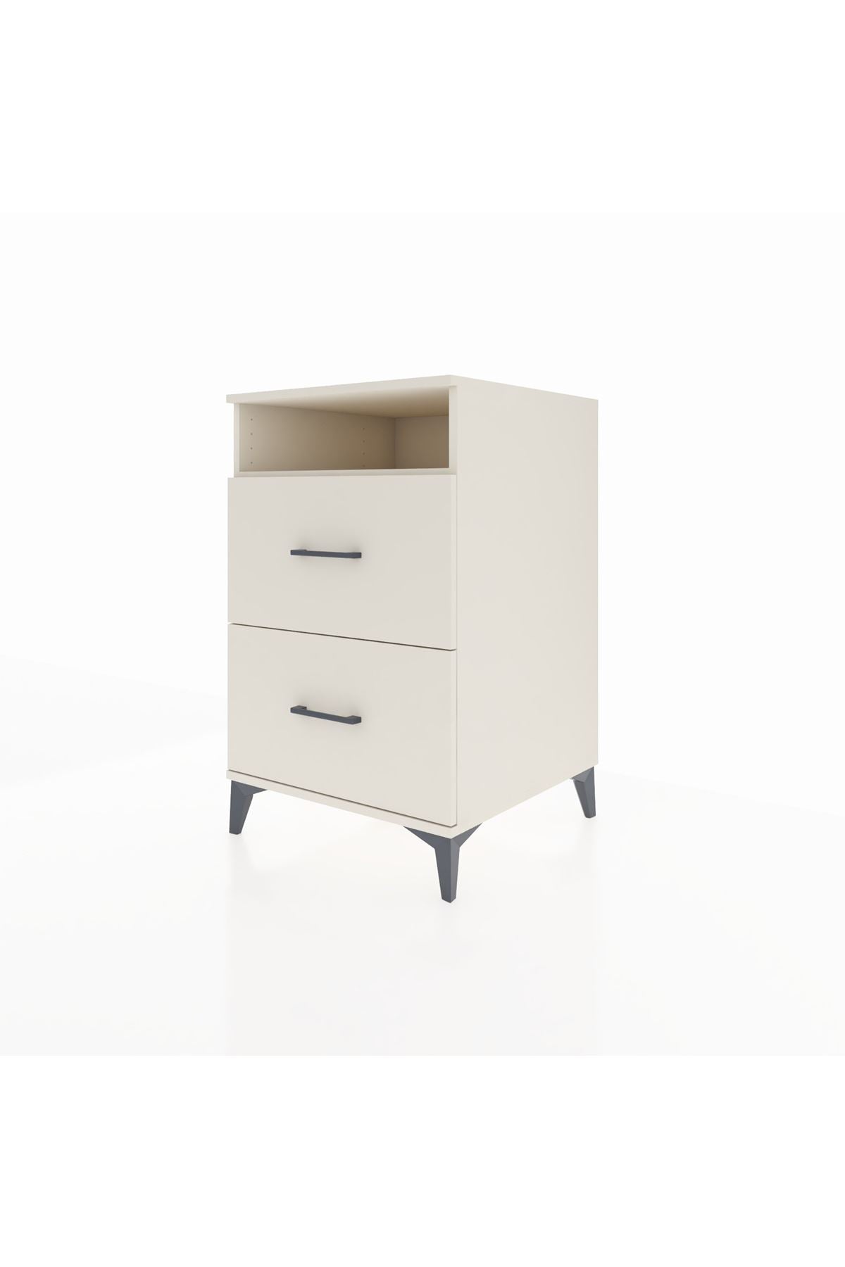 Kronos Komodin Tek Raflı 2 Çekmeceli 60x59x96 - S80M014V1C