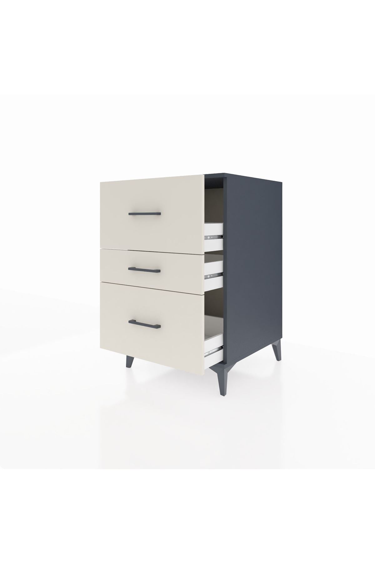 Kronos Komodin 3 Çekmeceli 60x59x96 - S80M013V4C
