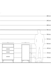 Kronos Komodin Tek Raflı 3 Çekmeceli 60x59x96 - S80M010V9C