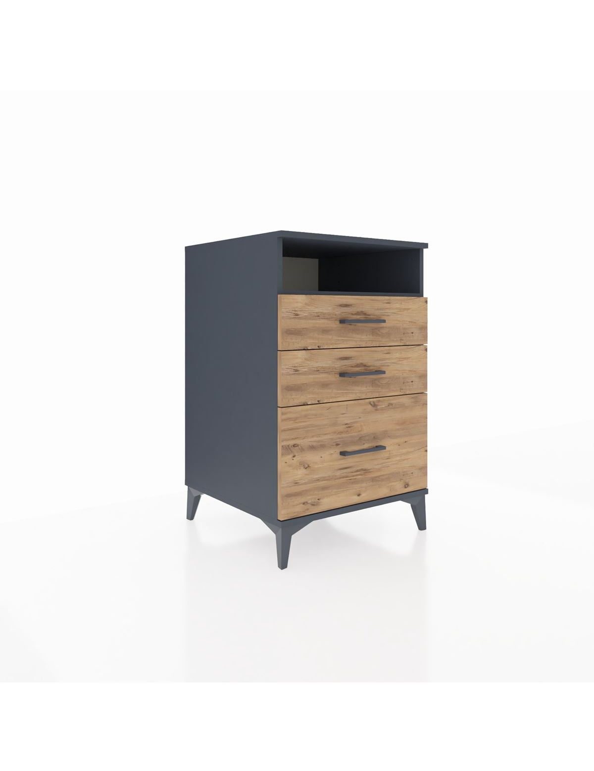 Kronos Komodin Tek Raflı 3 Çekmeceli 60x59x96 - S80M010V6C