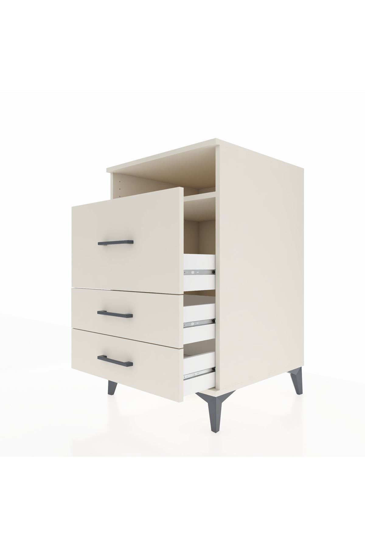 Kronos Komodin Tek Raflı 3 Çekmeceli 60x59x96 - S80M009V1C