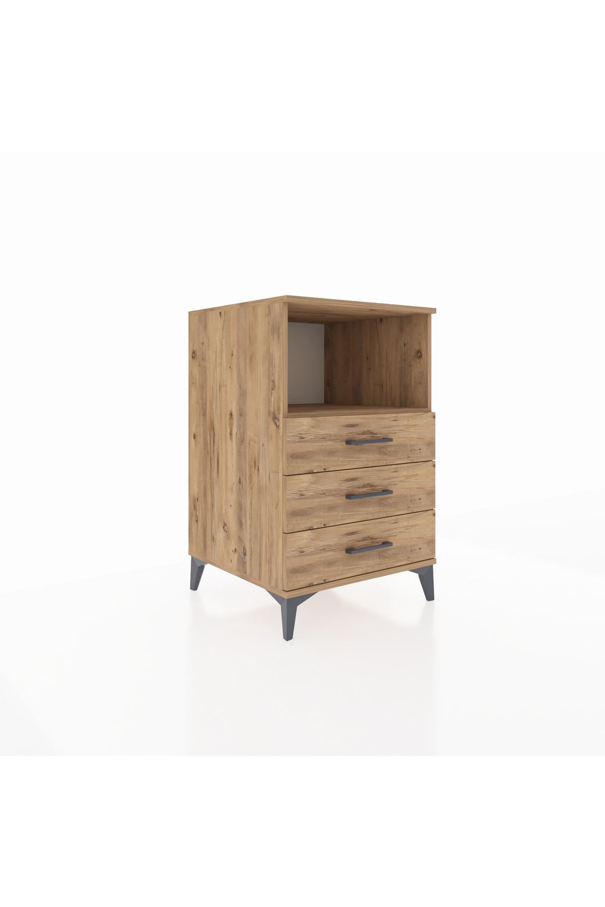 Kronos Komodin Tek Raflı 3 Çekmeceli 60x59x96 - S80M005V9C