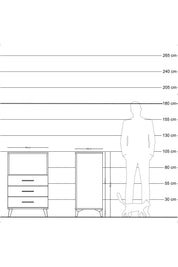 Kronos Komodin Tek Raflı 3 Çekmeceli 60x59x96 - S80M005V3C