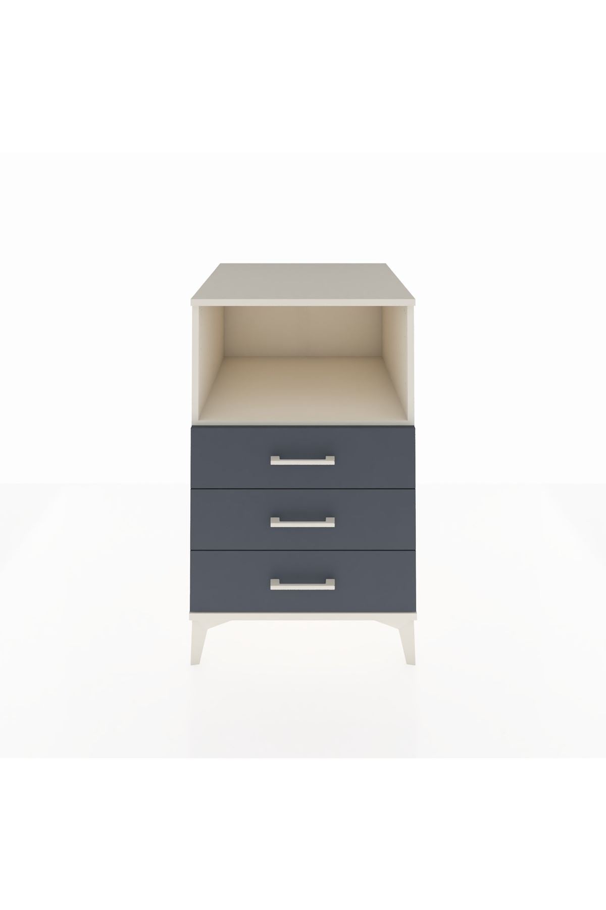 Kronos Komodin Tek Raflı 3 Çekmeceli 60x59x96 - S80M005V2C