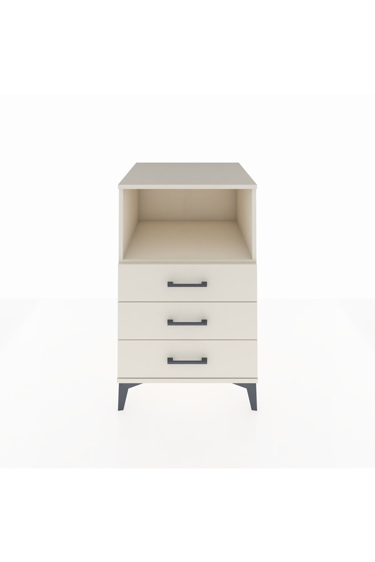 Kronos Komodin Tek Raflı 3 Çekmeceli 60x59x96 - S80M005V1C
