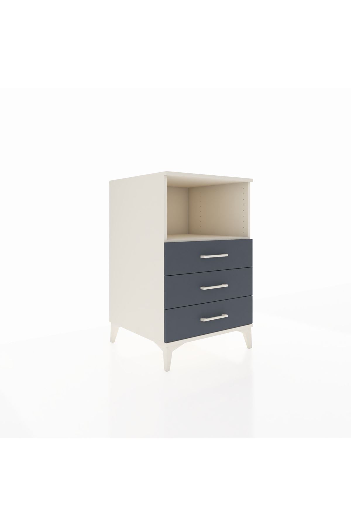 Kronos Komodin Tek Raflı 3 Çekmeceli 60x59x96 - S80M005V2C