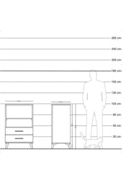 Kronos Komodin 2 Raflı 2 Çekmeceli 60x59x96 - S80M004V8C