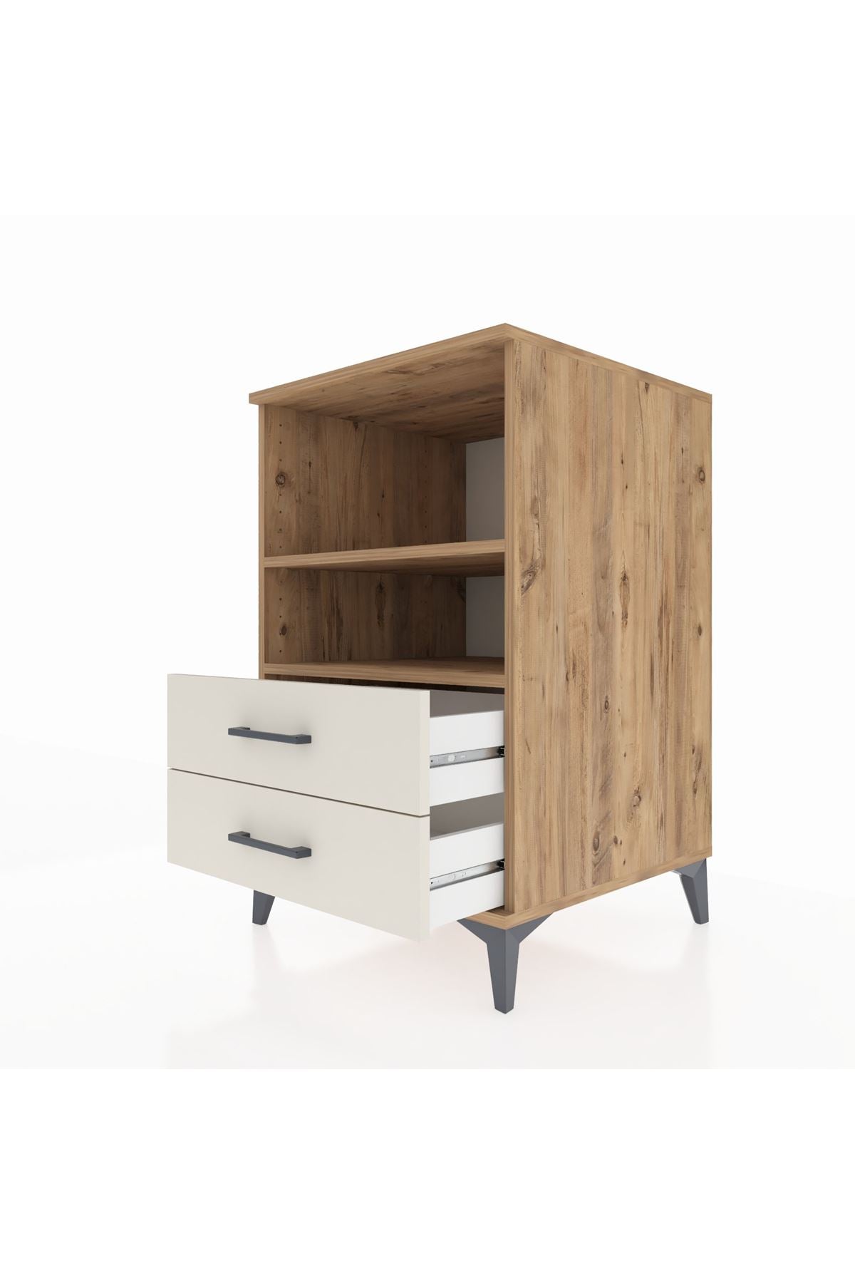 Kronos Komodin 2 Raflı 2 Çekmeceli 60x59x96 - S80M004V7C