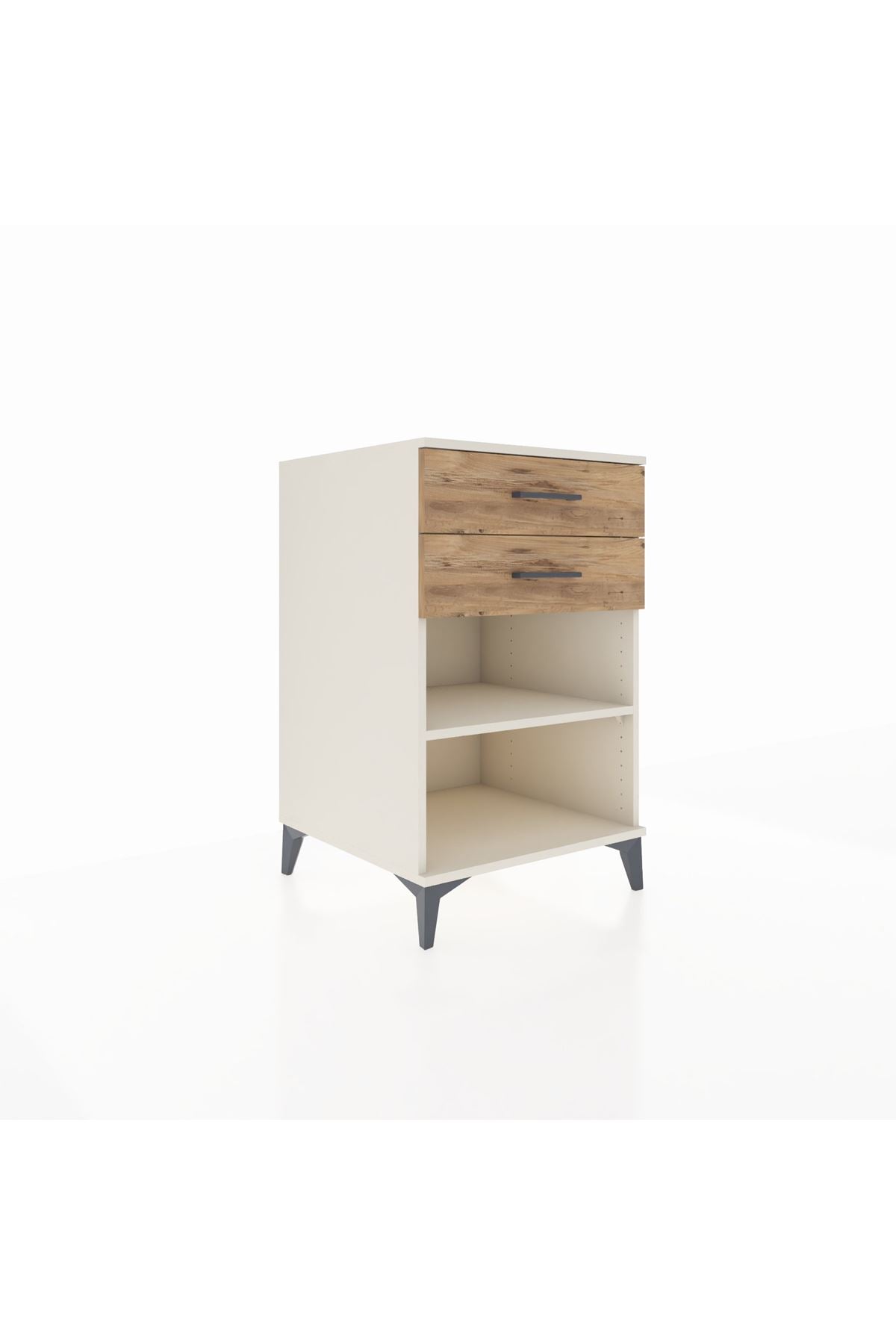 Kronos Komodin Tek Raflı 2 Çekmeceli 60x59x96 - S80M003V3C