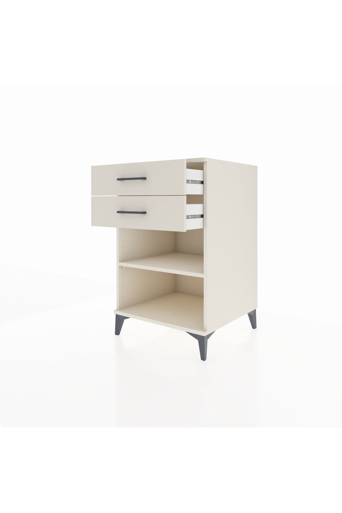 Kronos Komodin Tek Raflı 2 Çekmeceli 60x59x96 - S80M003V1C