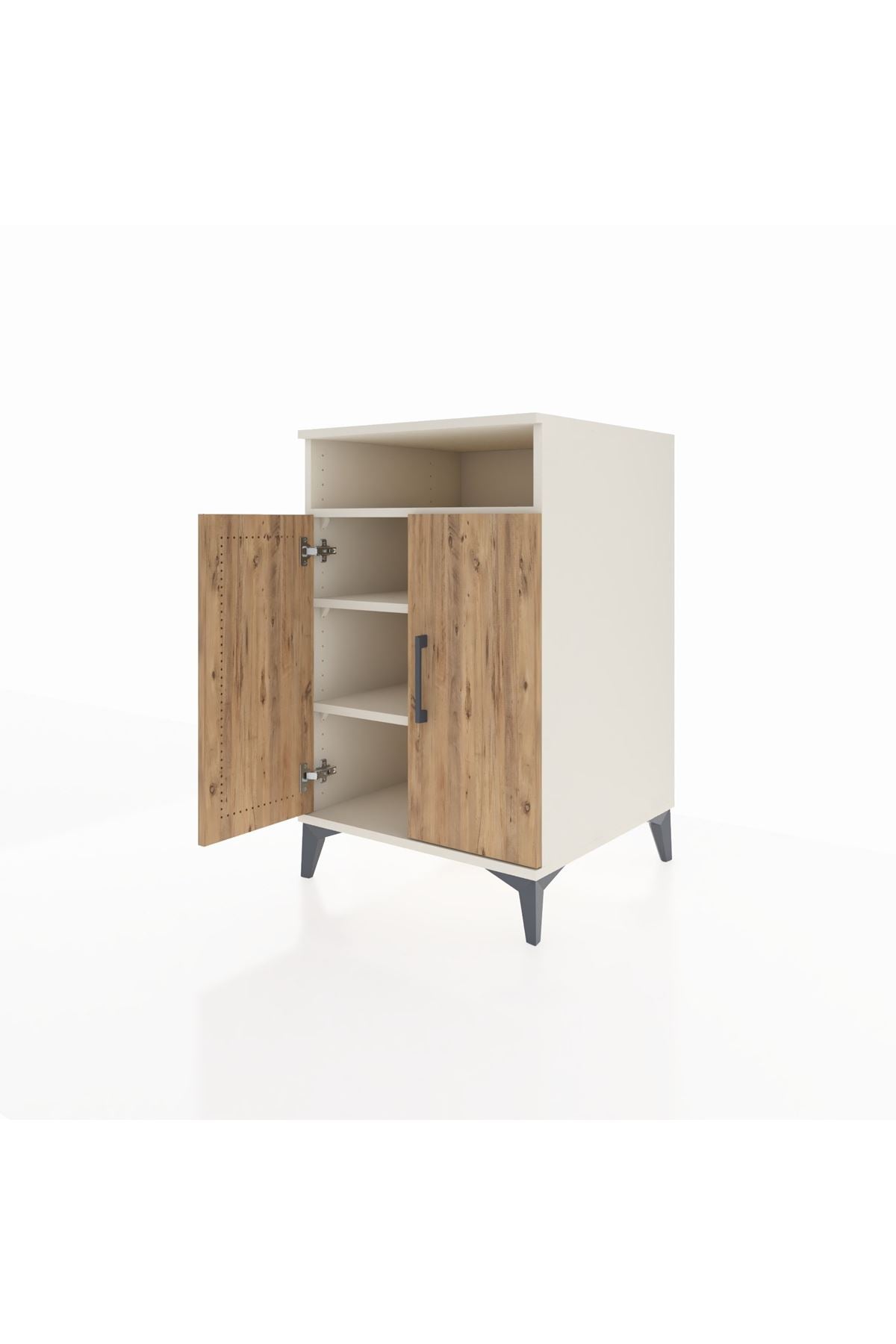 Kronos Komodin 3 Raflı 2 Kapaklı 60x59x96 - S80M043V3C