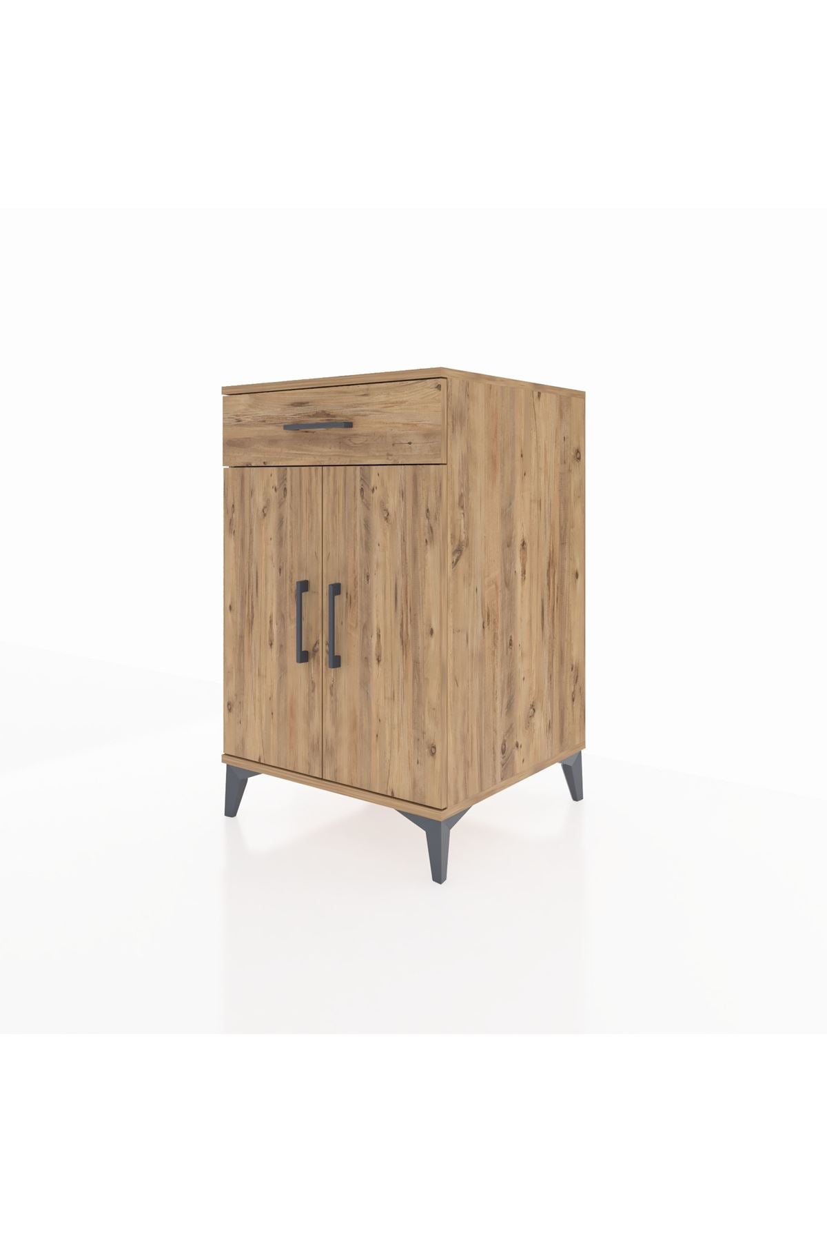 Kronos Komodin 2 Raflı Tek Çekmeceli 2 Kapaklı 60x59x96 - S80M042V9C