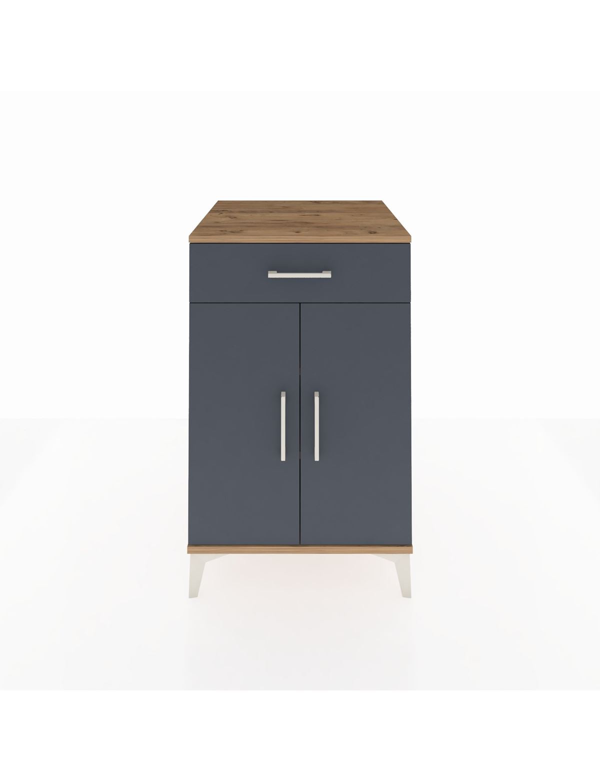 Kronos Komodin 2 Raflı Tek Çekmeceli 2 Kapaklı 60x59x96 - S80M042V8C