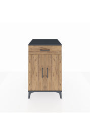 Kronos Komodin 2 Raflı Tek Çekmeceli 2 Kapaklı 60x59x96 - S80M042V6C