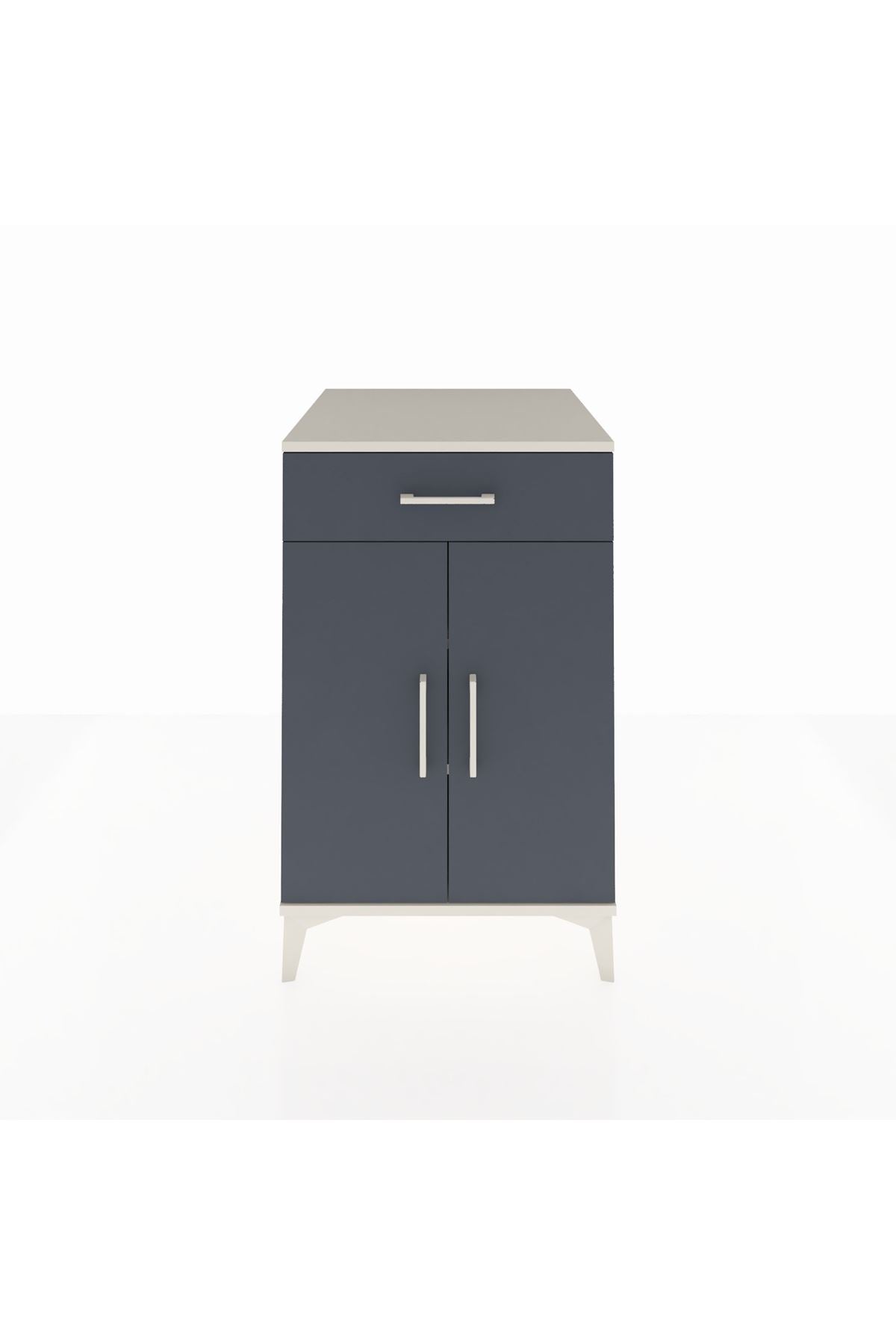 Kronos Komodin 2 Raflı Tek Çekmeceli 2 Kapaklı 60x59x96 - S80M042V2C