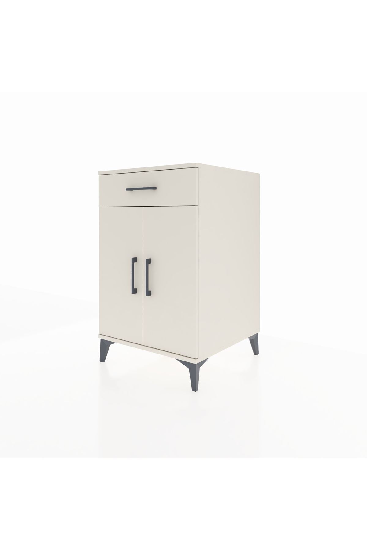 Kronos Komodin 2 Raflı Tek Çekmeceli 2 Kapaklı 60x59x96 - S80M042V1C