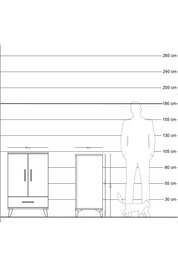 Kronos Komodin 3 Raflı Tek Çekmeceli 2 Kapaklı 60x59x96 - S80M041V6C