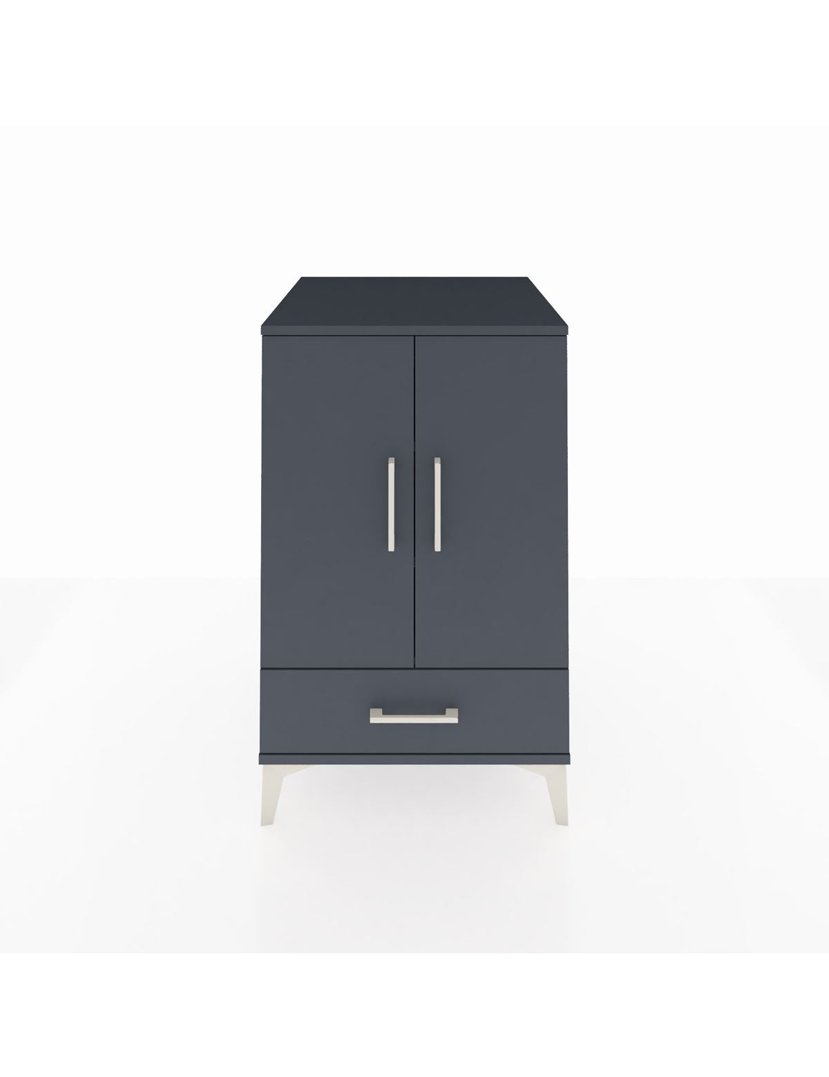 Kronos Komodin 3 Raflı Tek Çekmeceli 2 Kapaklı 60x59x96 - S80M041V5C