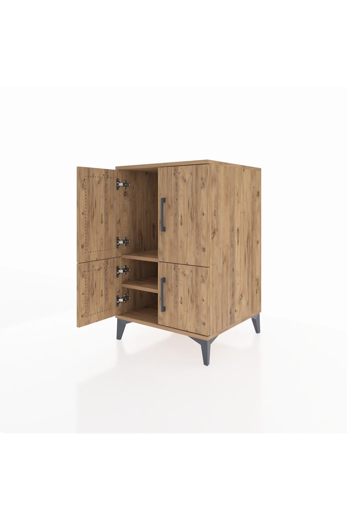 Kronos Komodin 2 Raflı 4 Kapaklı 60x59x96 - S80M039V9C