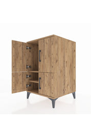 Kronos Komodin 2 Raflı 4 Kapaklı 60x59x96 - S80M039V9C