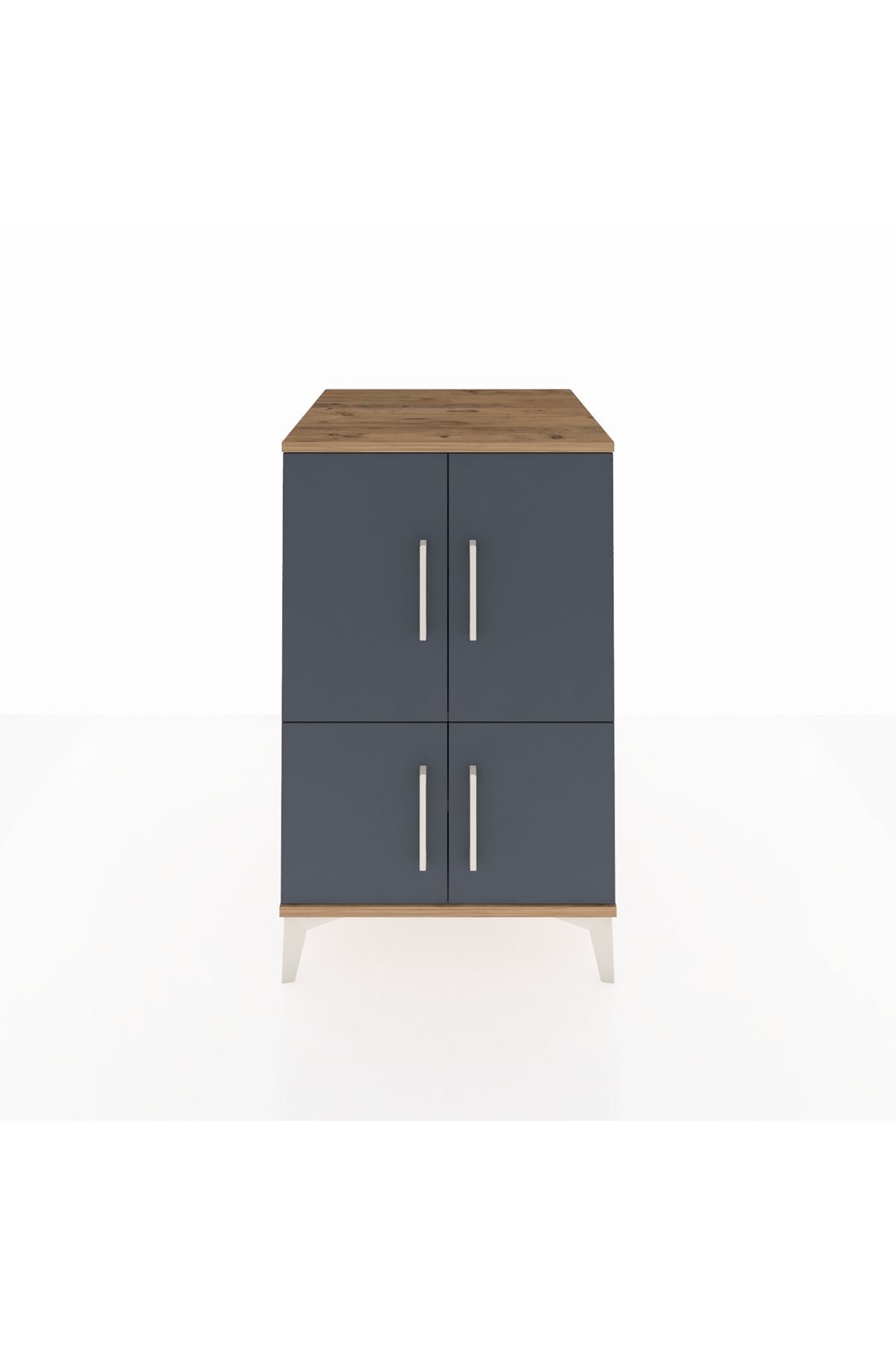 Kronos Komodin 2 Raflı 4 Kapaklı 60x59x96 - S80M039V8C