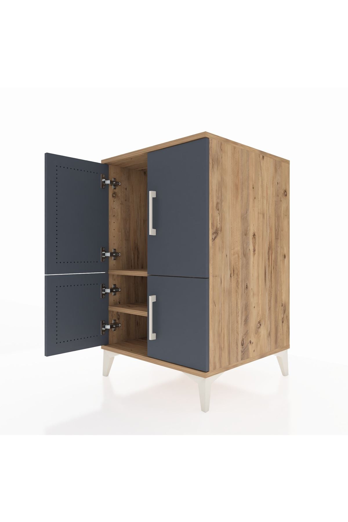 Kronos Komodin 2 Raflı 4 Kapaklı 60x59x96 - S80M039V8C