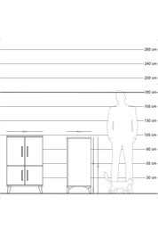 Kronos Komodin 2 Raflı 4 Kapaklı 60x59x96 - S80M039V7C