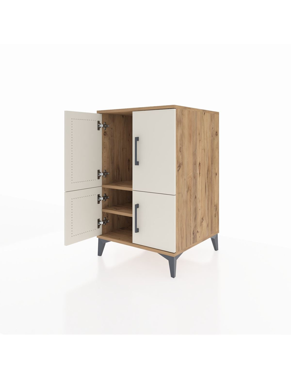 Kronos Komodin 2 Raflı 4 Kapaklı 60x59x96 - S80M039V7C