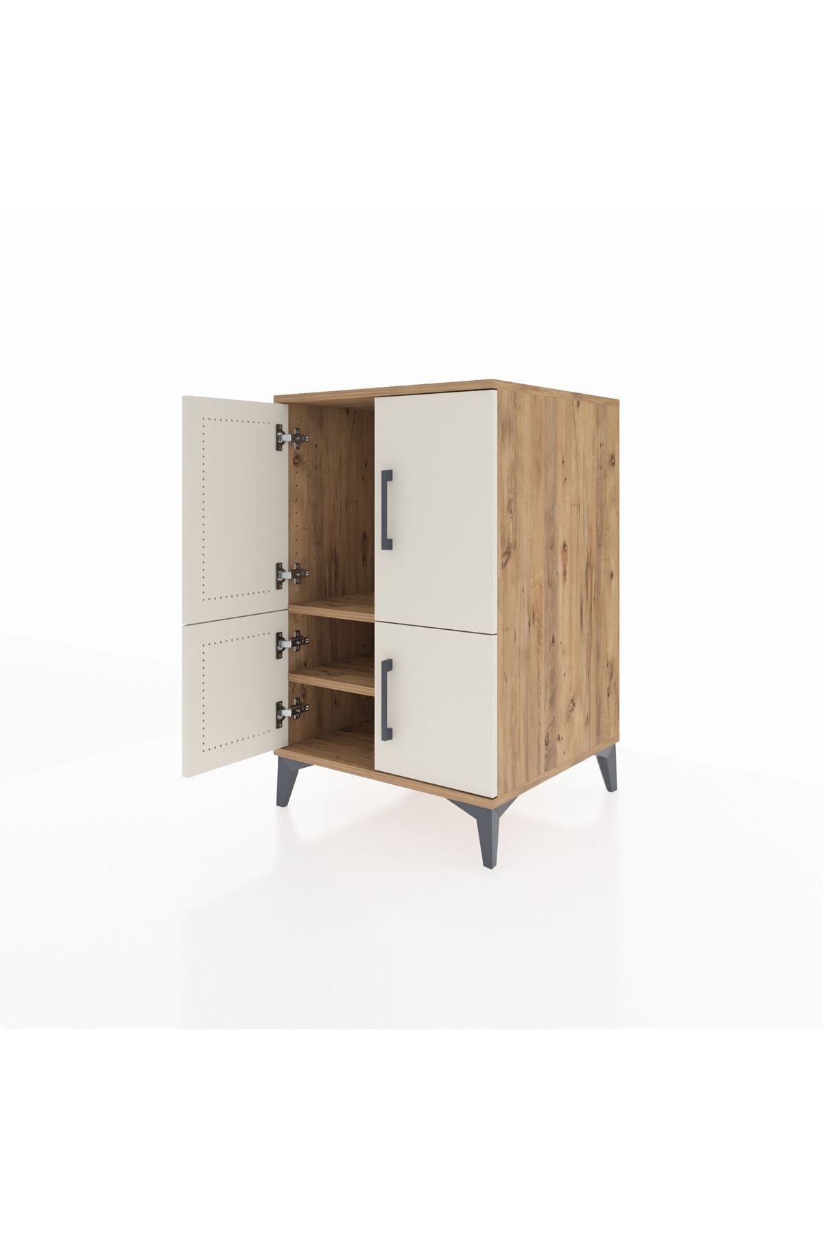 Kronos Komodin 2 Raflı 4 Kapaklı 60x59x96 - S80M039V7C