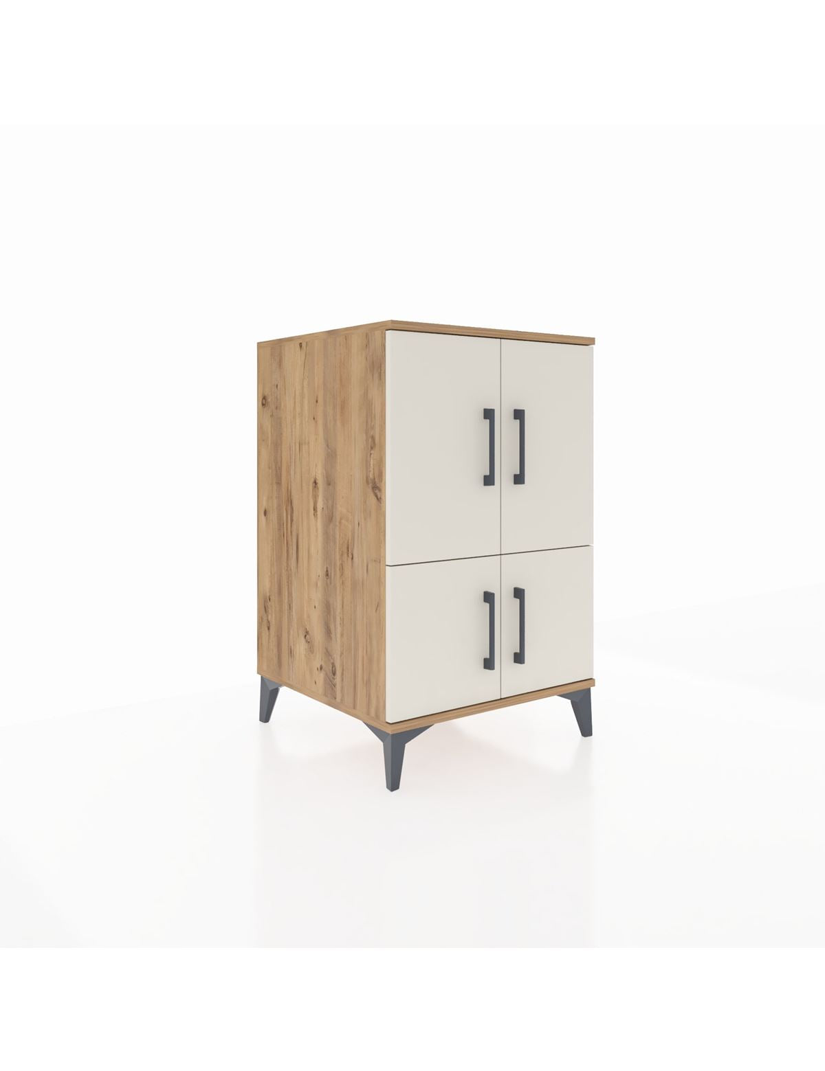 Kronos Komodin 2 Raflı 4 Kapaklı 60x59x96 - S80M039V7C