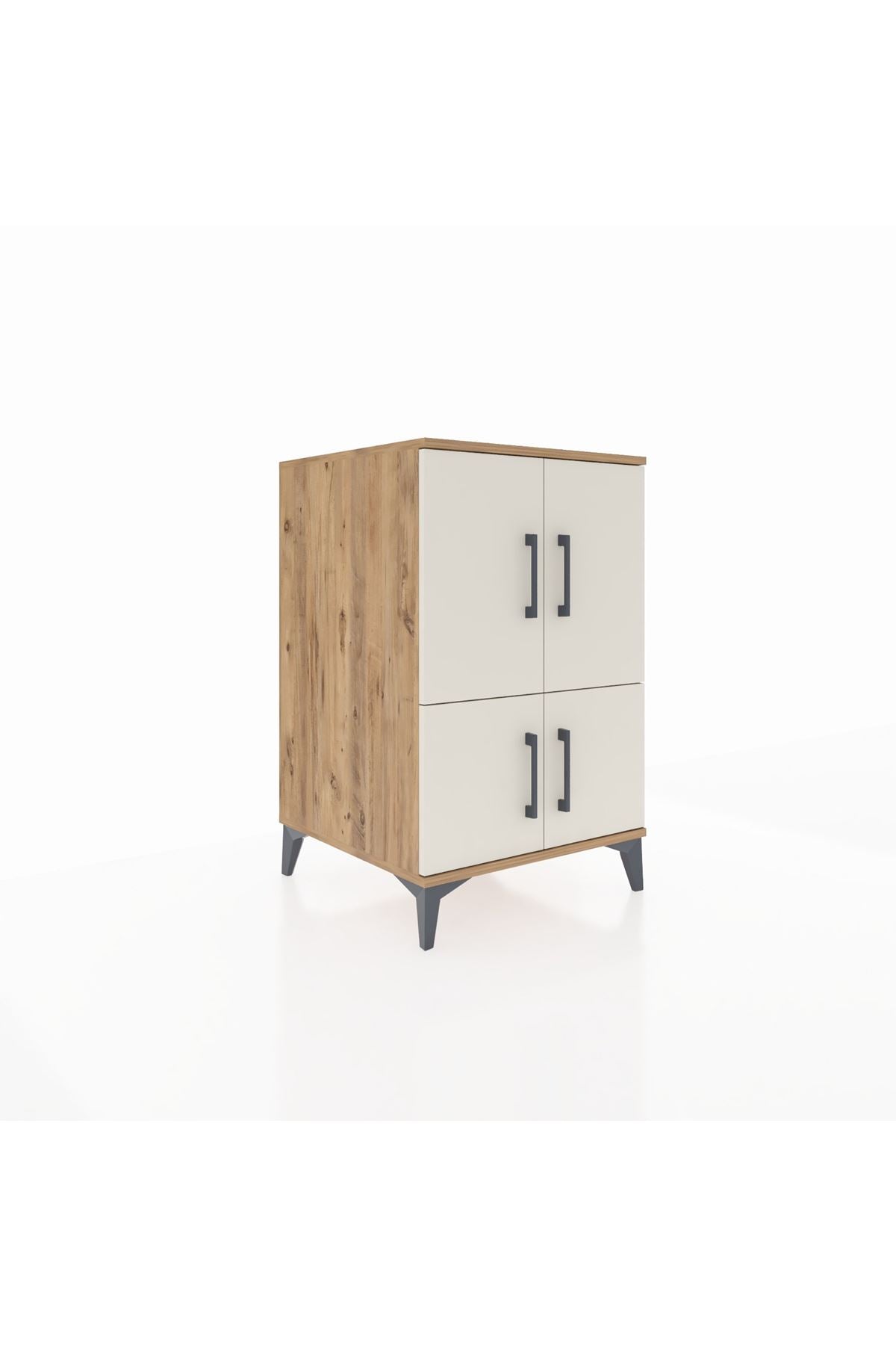 Kronos Komodin 2 Raflı 4 Kapaklı 60x59x96 - S80M039V7C
