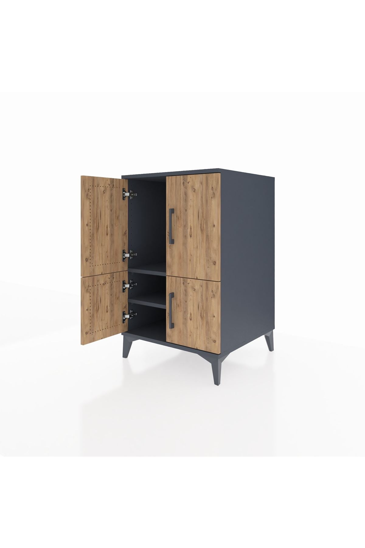 Kronos Komodin 2 Raflı 4 Kapaklı 60x59x96 - S80M039V6C